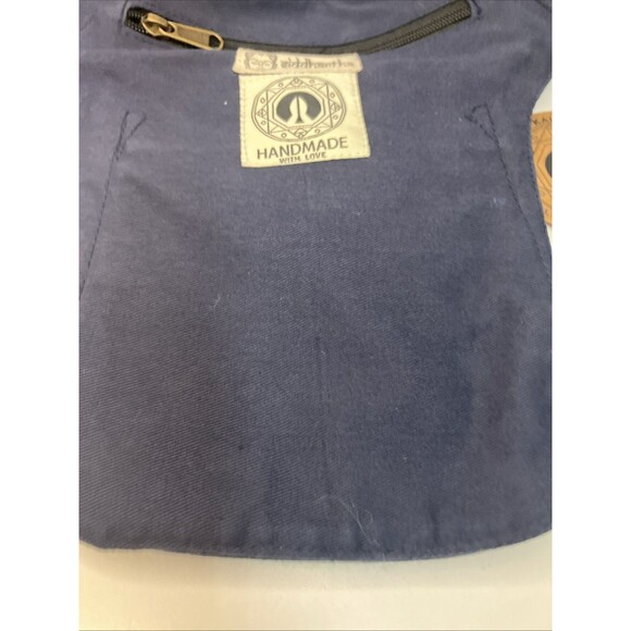 New W/Tag Kala Siddhartha Handmade Blue Sling Crossbody Bag Denim Multi Pocket - Picture 7 of 14